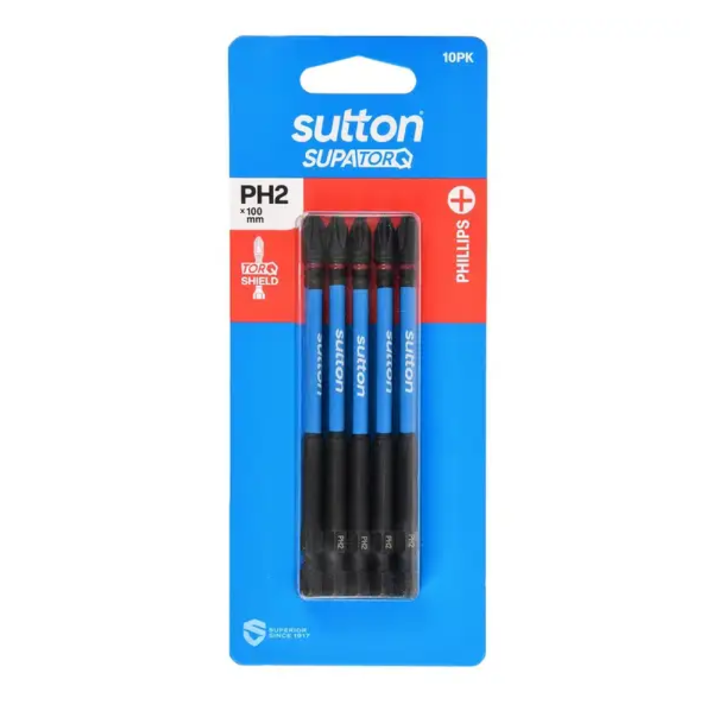 Sutton Tools Screwdriver Bit S200 100mm - 10 Pack