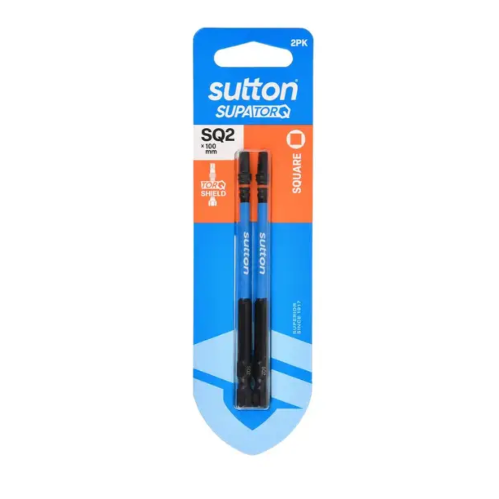 Sutton Tools SQ2 Screwdriver Bit S204 100mm - 2 Pack