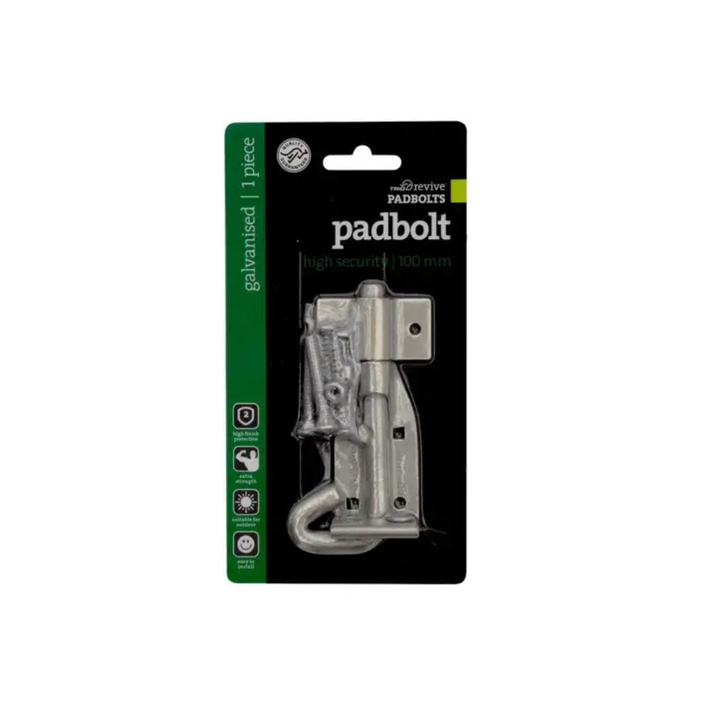 Trio High Security Galvanised Padbolt 10 x100mm