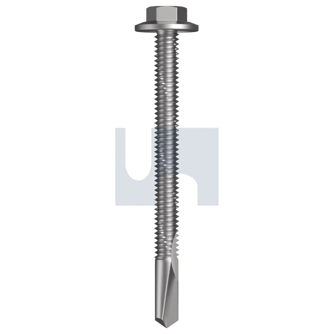 Hobson S500 CL4 Flanged Hex Self-Drilling Screw: 12-24 x 65 - 100pk