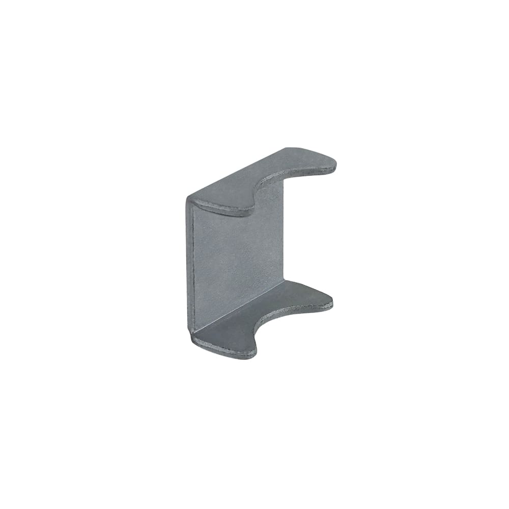 Metallic bracket on a white background
