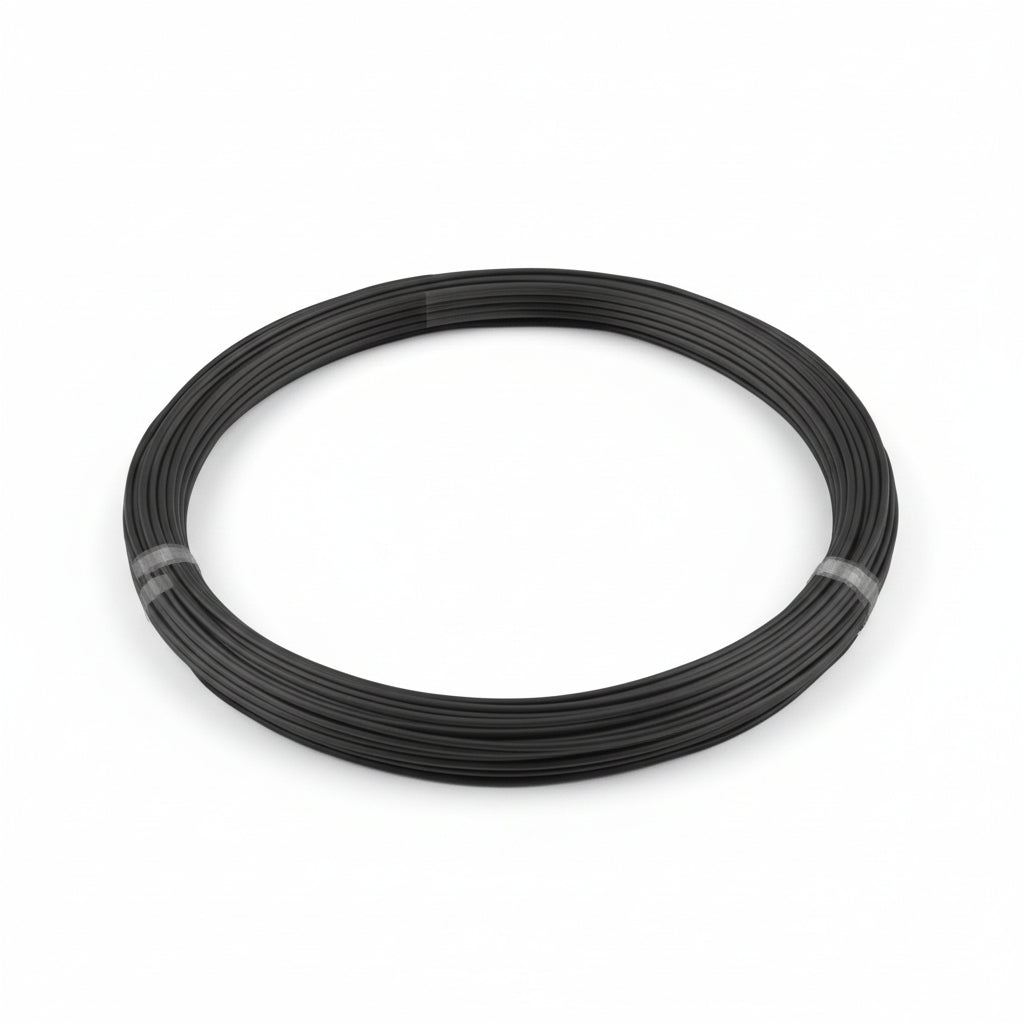 Black metal ring on a white background