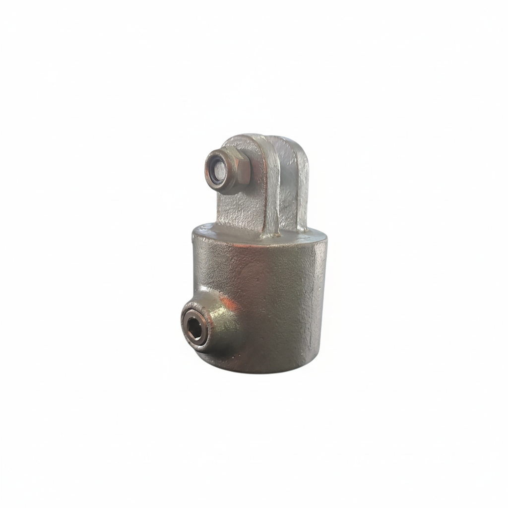 Metal mechanical component on a white background