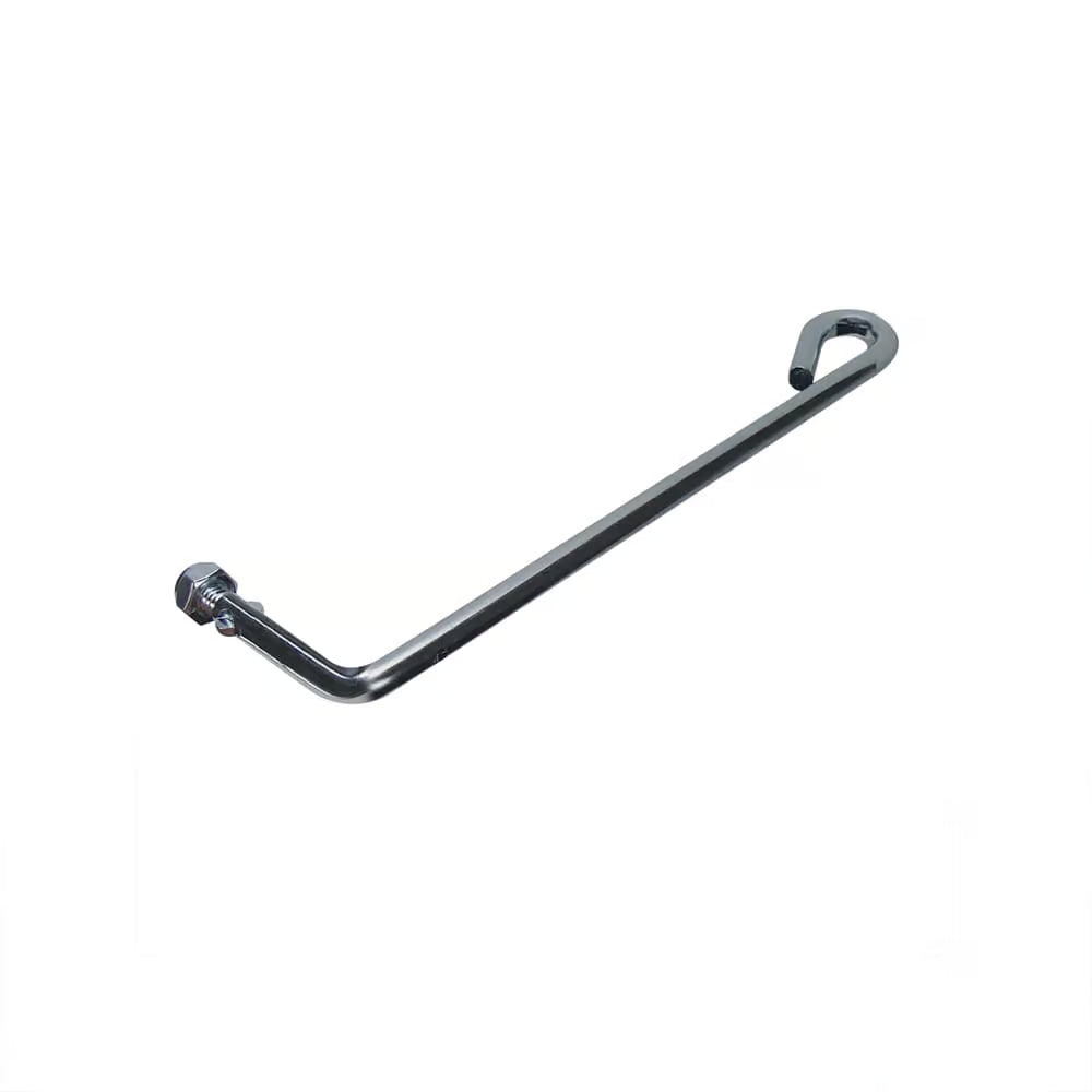 Metal wrench on a white background