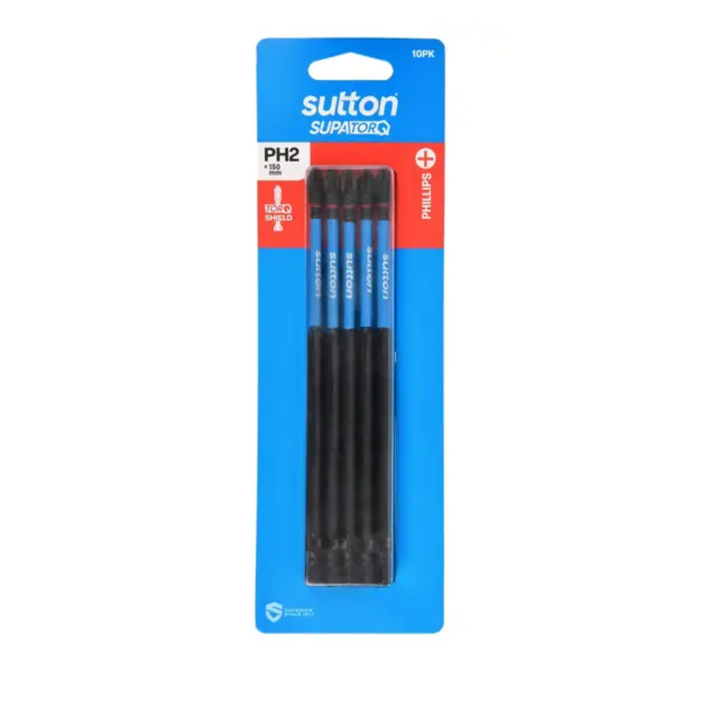 Sutton Tools Screwdriver Bit S200 150mm - 10 Pack
