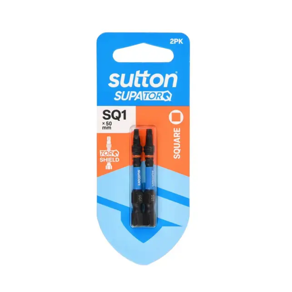 Sutton Tools SQ1 Screwdriver Bit S204 50mm - 2 Pack