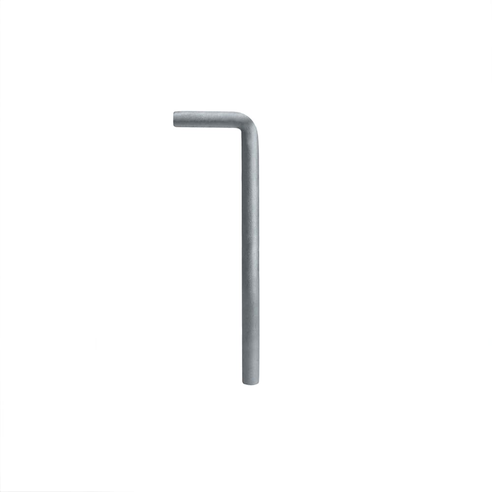 Metal hex key wrench on a white background