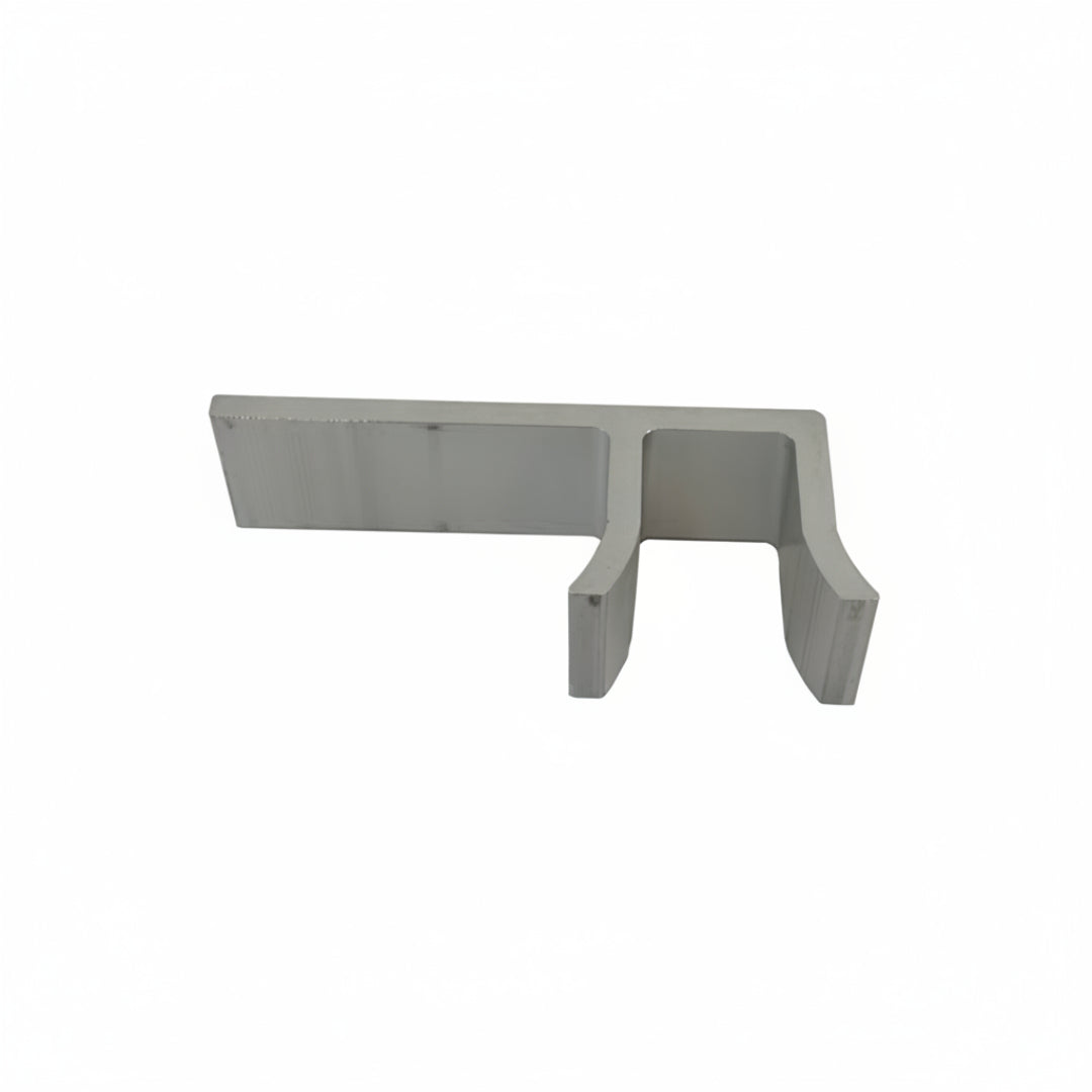 Gray metal bracket on a white background
