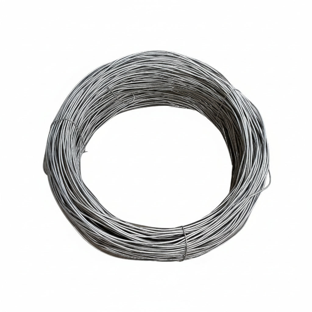 Coiled wire on a white background