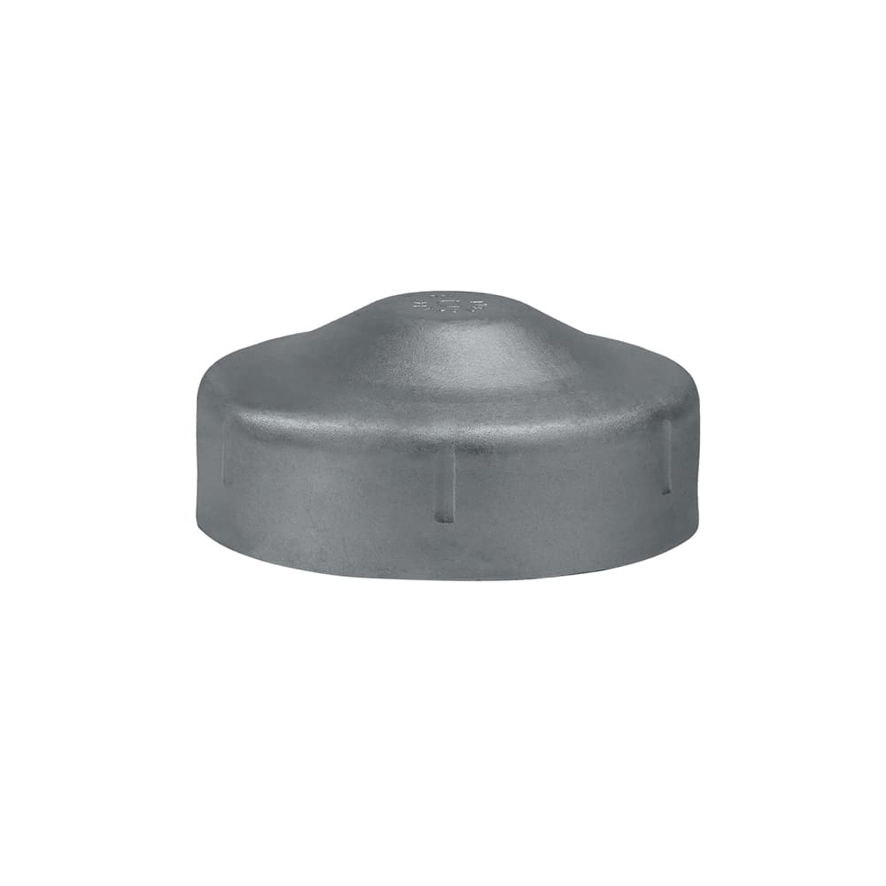Gray plastic cap on a white background