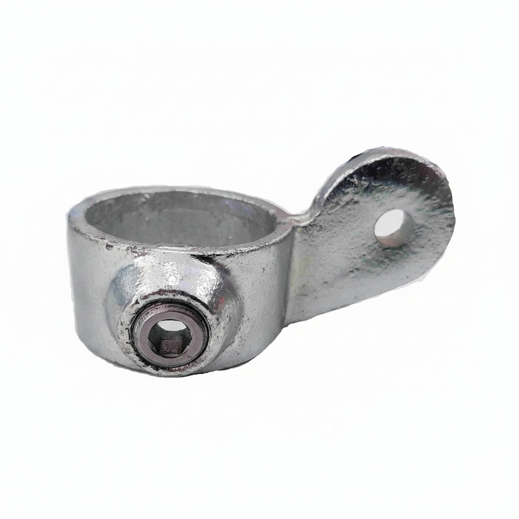 Metal mechanical component on a white background