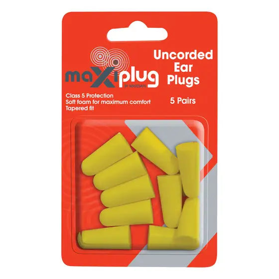 Maxisafe Tapered Uncorded Earplugs 5 Pack