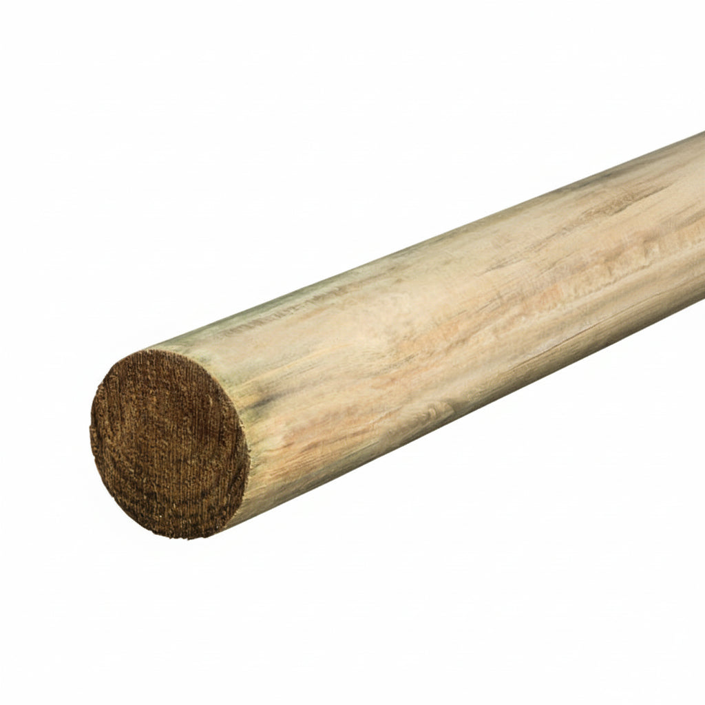 Wooden rod on a white background