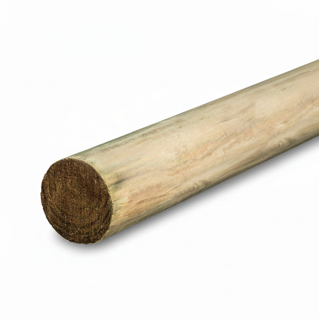Wooden rod on a white background