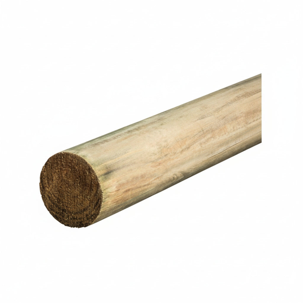 Wooden rod on a white background