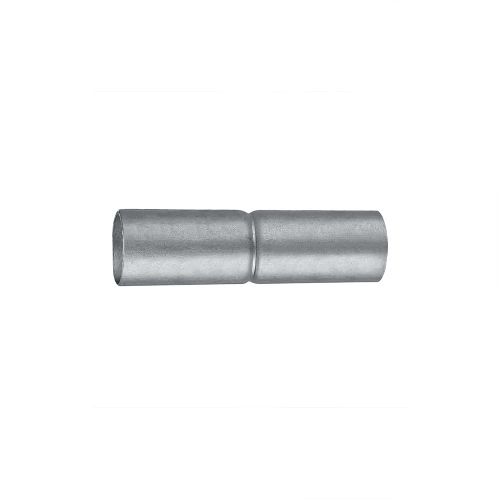 Metallic cylindrical object on a white background