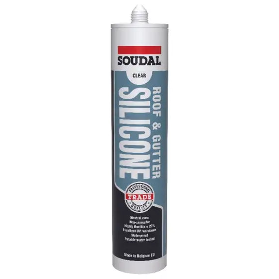 Soudal Silicone Roof & Gutter Sealant 300ml