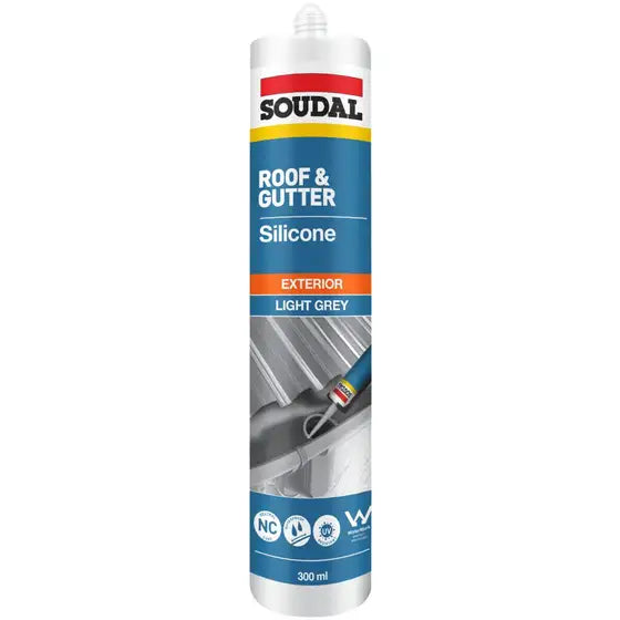 Soudal Silicone Roof & Gutter Sealant 300ml