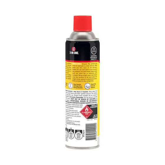 3-IN-ONE Easy Slide Silicone Spray Lubricant 325g