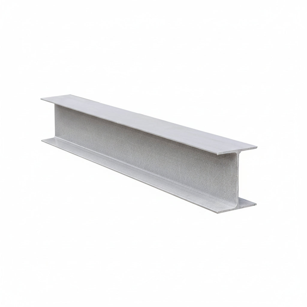 Metal I-beam on a white background
