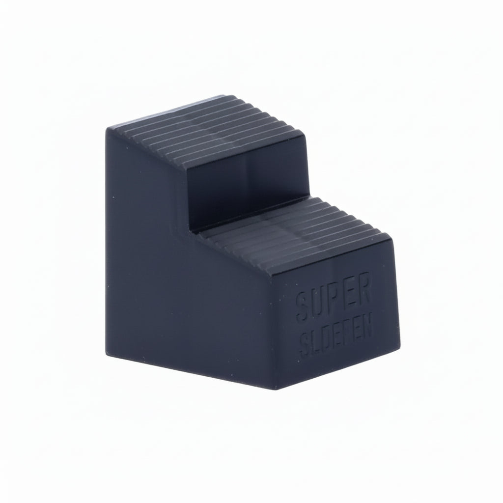 Black plastic component with 'Curetec' branding on a white background