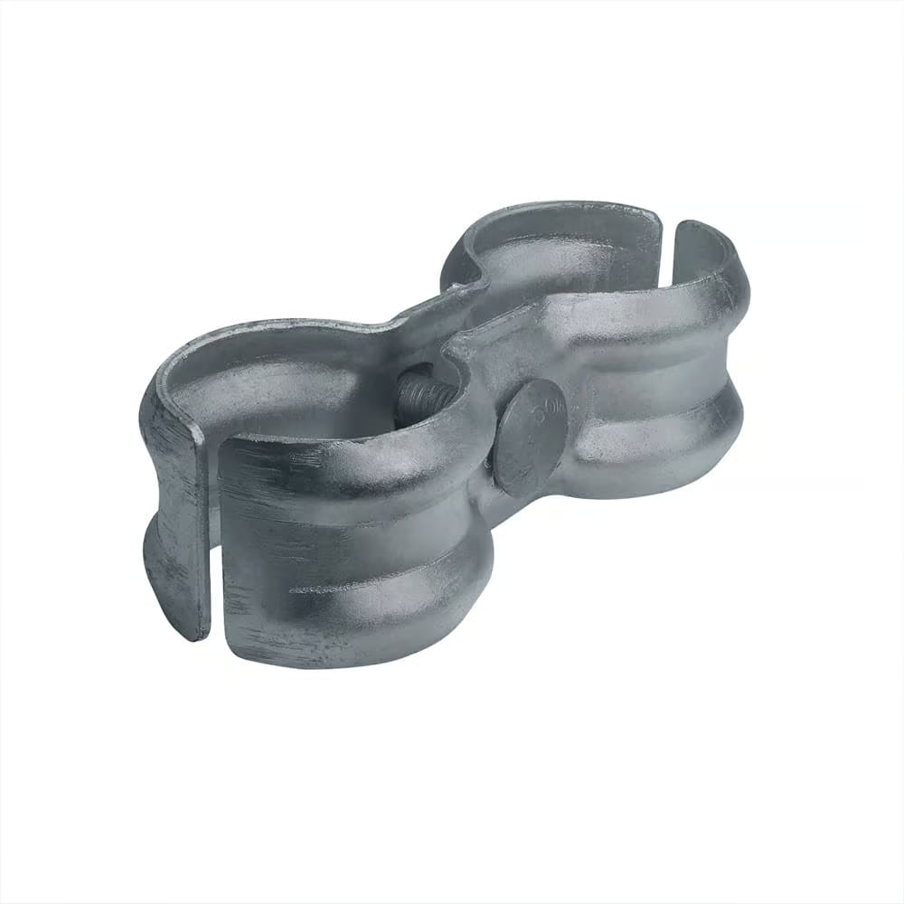 Metallic clip on a white background