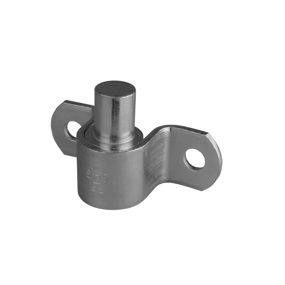 Metallic mechanical component on a white background