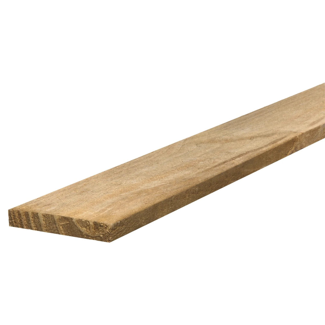Wooden plank on a white background