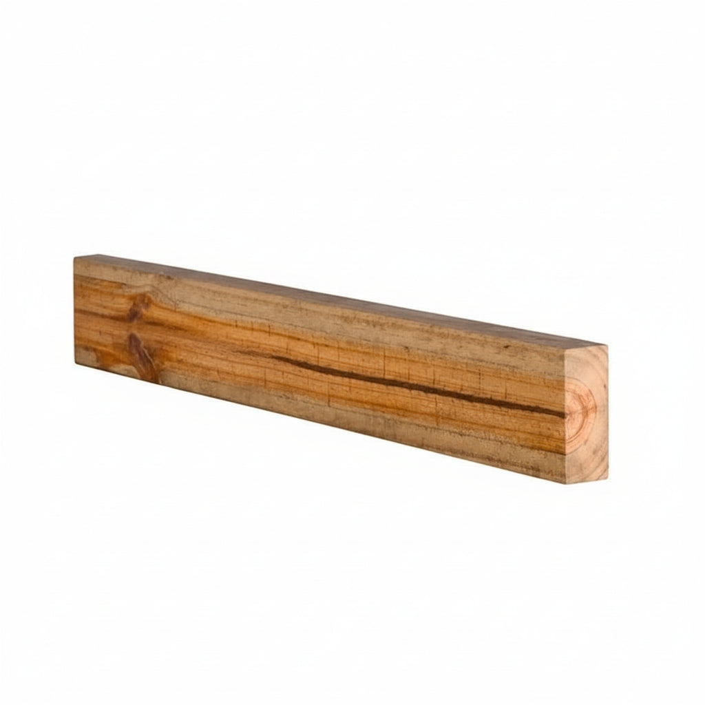 Wooden beam on a white background