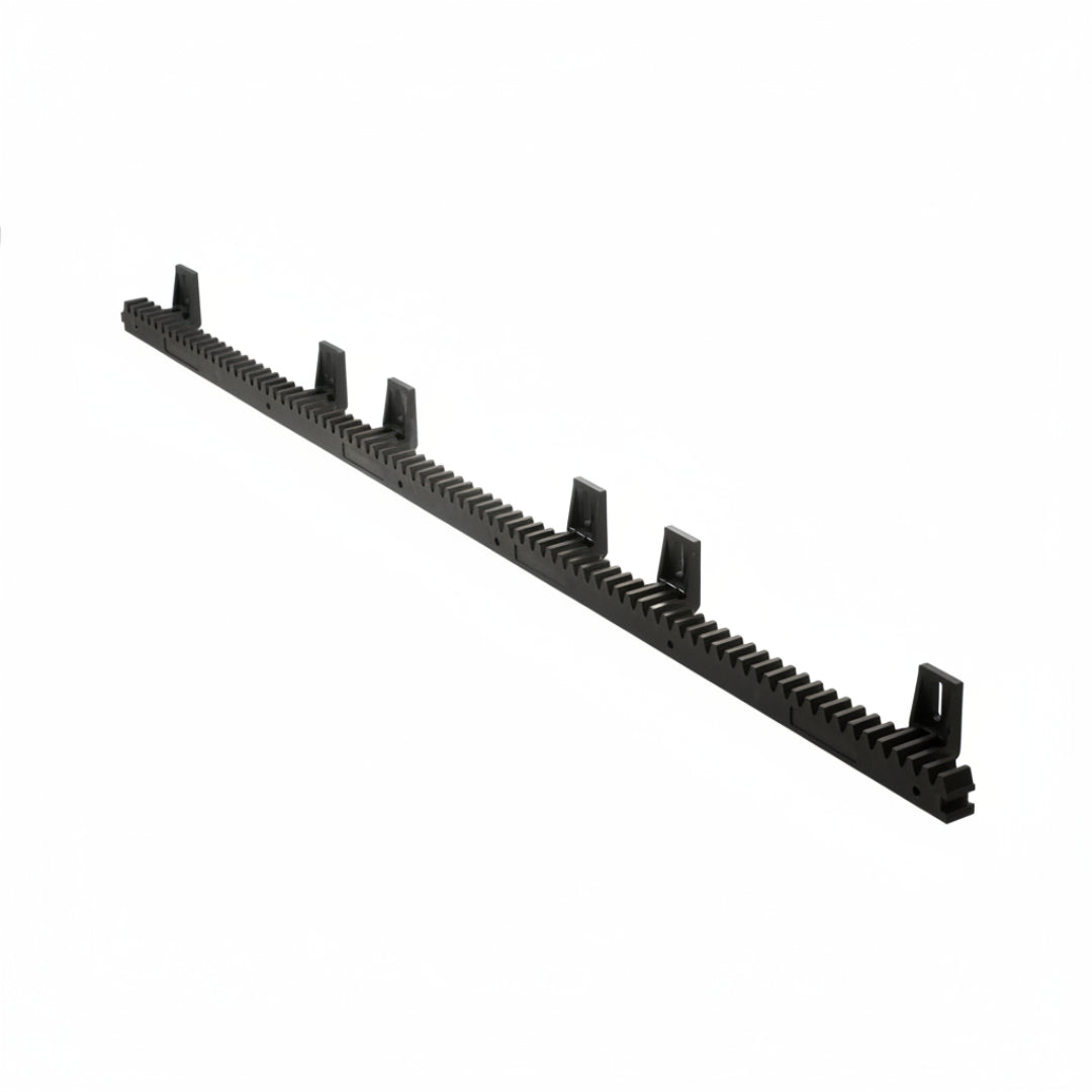 Black metal bracket on a white background